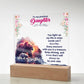 To My Precious Daughter, You Light Up My Life - Acrylic Square Plaque - Gift for Daughter