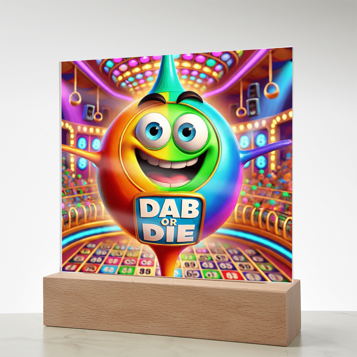 Dab Or Die Acrylic Square Plaque – Gift for Her - Gift for Him