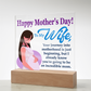 To My Wife, Happy Mother's Day! Your Journey Into Motherhood Is Just Beginning - Acrylic Square Plaque - Gift for Mom