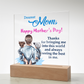 Dearest Mom, Happy Mother's Day! Thanks For Bringing Me Into This World - Acrylic Square Plaque - Gift for Mom
