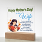 To My Wife, Happy Mother's Day! I Am Proud Of Everything That You've Accomplished As An Individual And A Mom - Acrylic Square Plaque - Gift for Mom