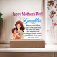 My Dear Daughter, Happy Mother's Day! Be The Best Mom For Your Kids! - Acrylic Square Plaque - Gift for Mom