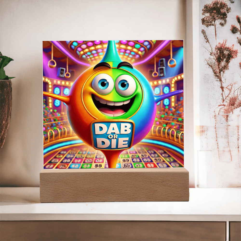 Dab Or Die Acrylic Square Plaque – Gift for Her - Gift for Him