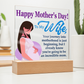 To My Wife, Happy Mother's Day! Your Journey Into Motherhood Is Just Beginning - Acrylic Square Plaque - Gift for Mom