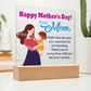 Dear Mom, Happy Mother's Day! Right From The Start, You Supported Me -  Acrylic Square Plaque - Gift for Mom