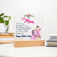 To My Mom, Thank You For Always Being The Shining Example - Happy Mother's Day - Acrylic Square Plaque - Gift for Mom