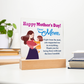 Dear Mom, Happy Mother's Day! Right From The Start, You Supported Me -  Acrylic Square Plaque - Gift for Mom