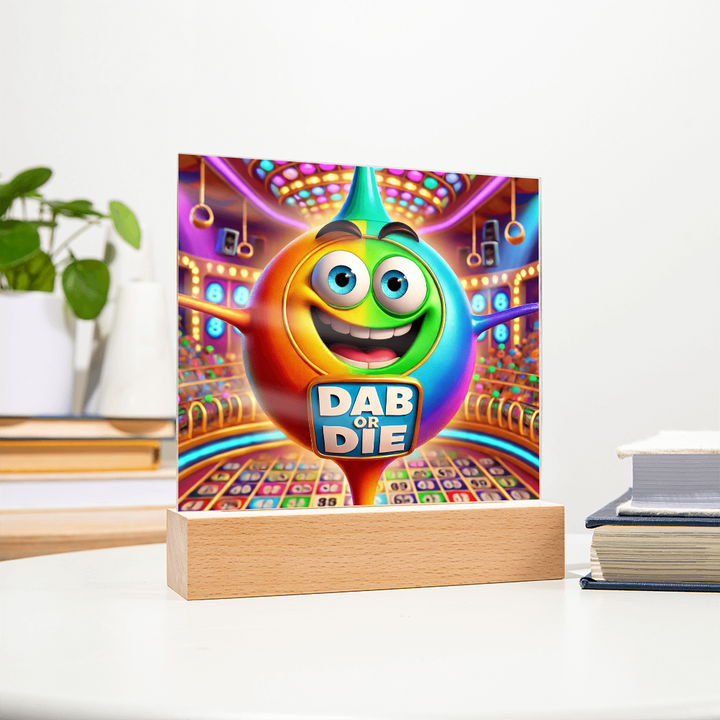 Dab Or Die Acrylic Square Plaque – Gift for Her - Gift for Him