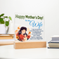 To My Wife, Happy Mother's Day! I Am Proud Of Everything That You've Accomplished As An Individual And A Mom - Acrylic Square Plaque - Gift for Mom
