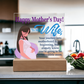 To My Wife, Happy Mother's Day! Your Journey Into Motherhood Is Just Beginning - Acrylic Square Plaque - Gift for Mom