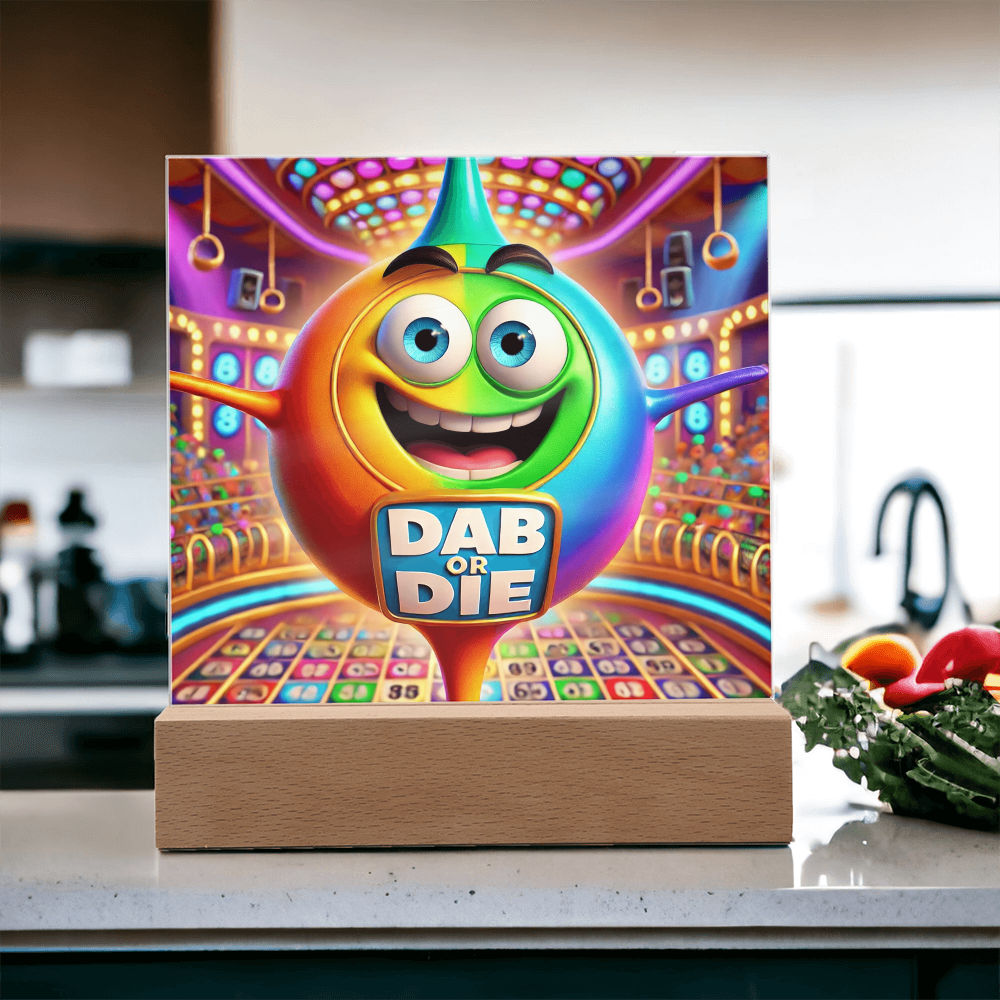 Dab Or Die Acrylic Square Plaque – Gift for Her - Gift for Him