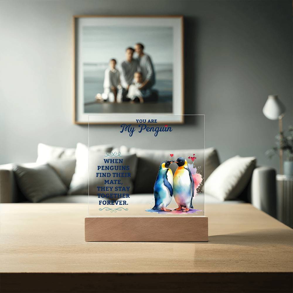 You Are My Penguin – Acrylic Square Plaque – Gift for Wife