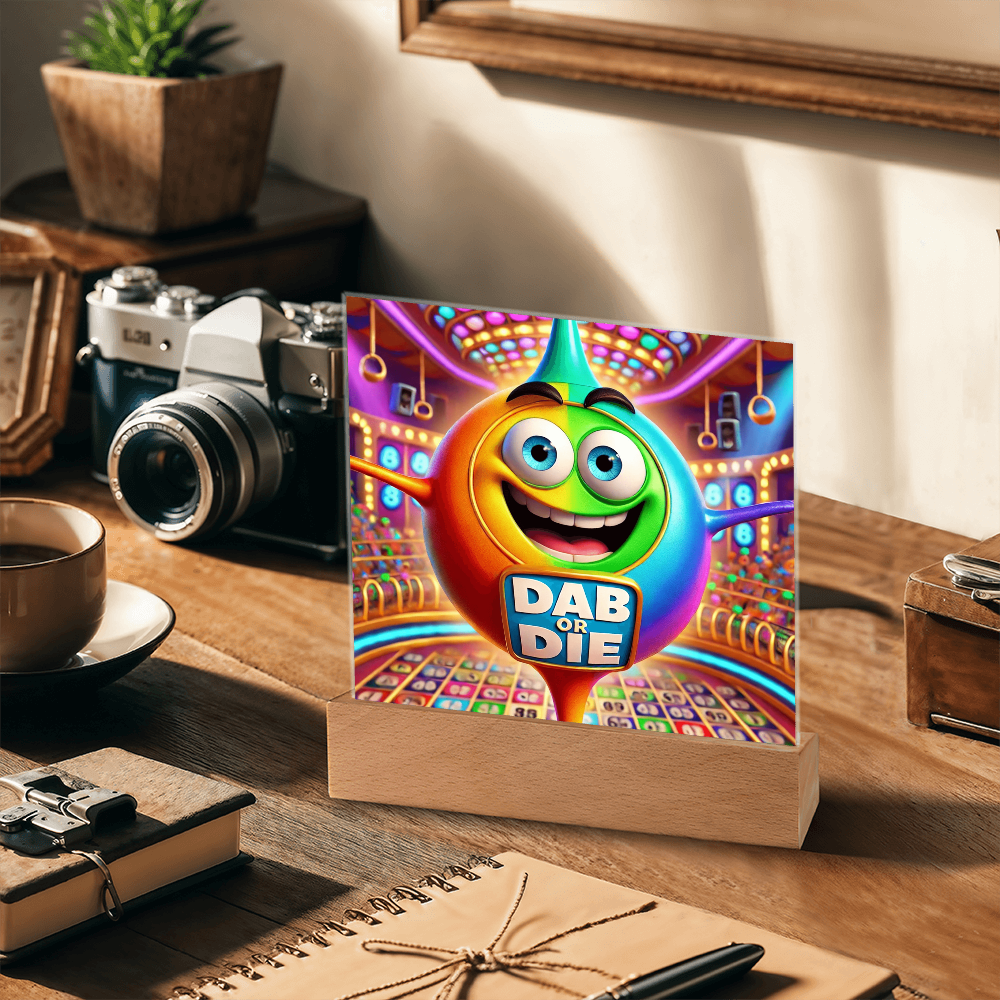 Dab Or Die Acrylic Square Plaque – Gift for Her - Gift for Him