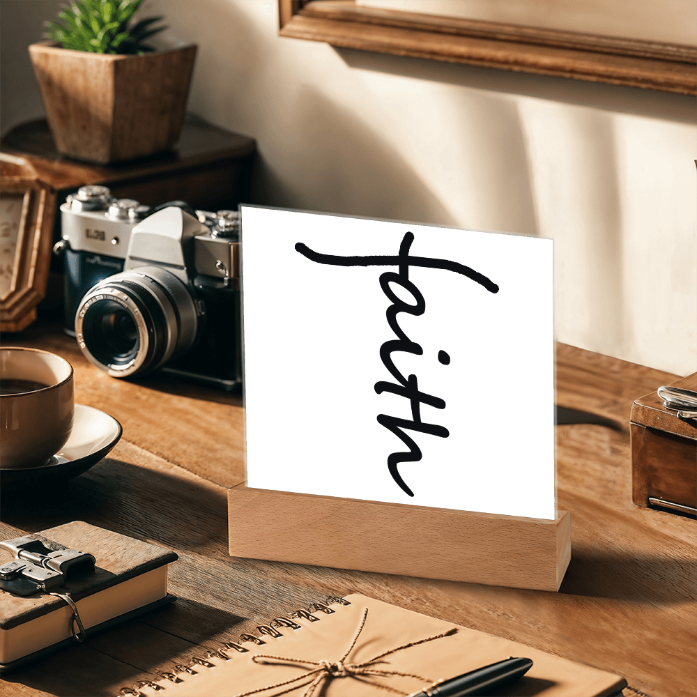 Faith (Black) – Acrylic Plaque – Gift for Her – Gift for Him