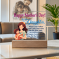 My Dear Daughter, Happy Mother's Day! Be The Best Mom For Your Kids! - Acrylic Square Plaque - Gift for Mom