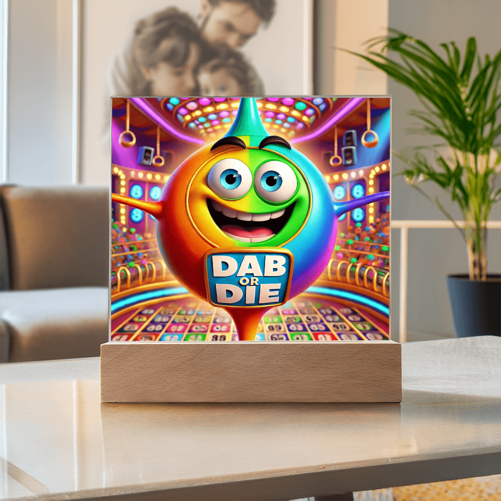Dab Or Die Acrylic Square Plaque – Gift for Her - Gift for Him