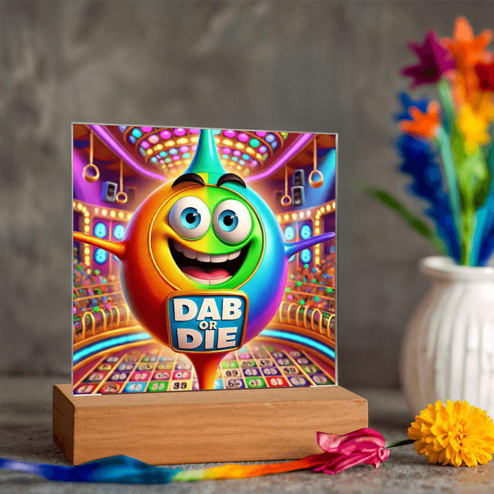 Dab Or Die Acrylic Square Plaque – Gift for Her - Gift for Him