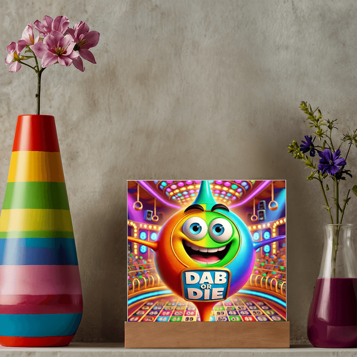 Dab Or Die Acrylic Square Plaque – Gift for Her - Gift for Him