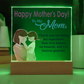 To My Mom, Happy Mother's Day! - Thank You For Being My Superhero - Acrylic Square Plaque - Gift for Mom