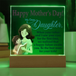 My Dear Daughter, Happy Mother's Day! Be The Best Mom For Your Kids! - Acrylic Square Plaque - Gift for Mom