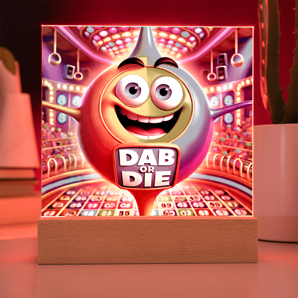 Dab Or Die Acrylic Square Plaque – Gift for Her - Gift for Him