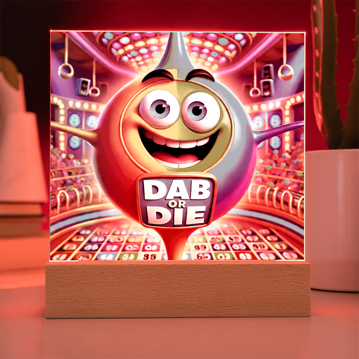 Dab Or Die Acrylic Square Plaque – Gift for Her - Gift for Him
