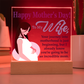 To My Wife, Happy Mother's Day! Your Journey Into Motherhood Is Just Beginning - Acrylic Square Plaque - Gift for Mom