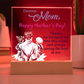 Dearest Mom, Happy Mother's Day! Thanks For Bringing Me Into This World - Acrylic Square Plaque - Gift for Mom