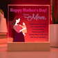 Dear Mom, Happy Mother's Day! Right From The Start, You Supported Me -  Acrylic Square Plaque - Gift for Mom