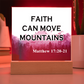 Faith Can Move Mountains - Acrylic Square Plaque - Gift for Her - Gift for Him