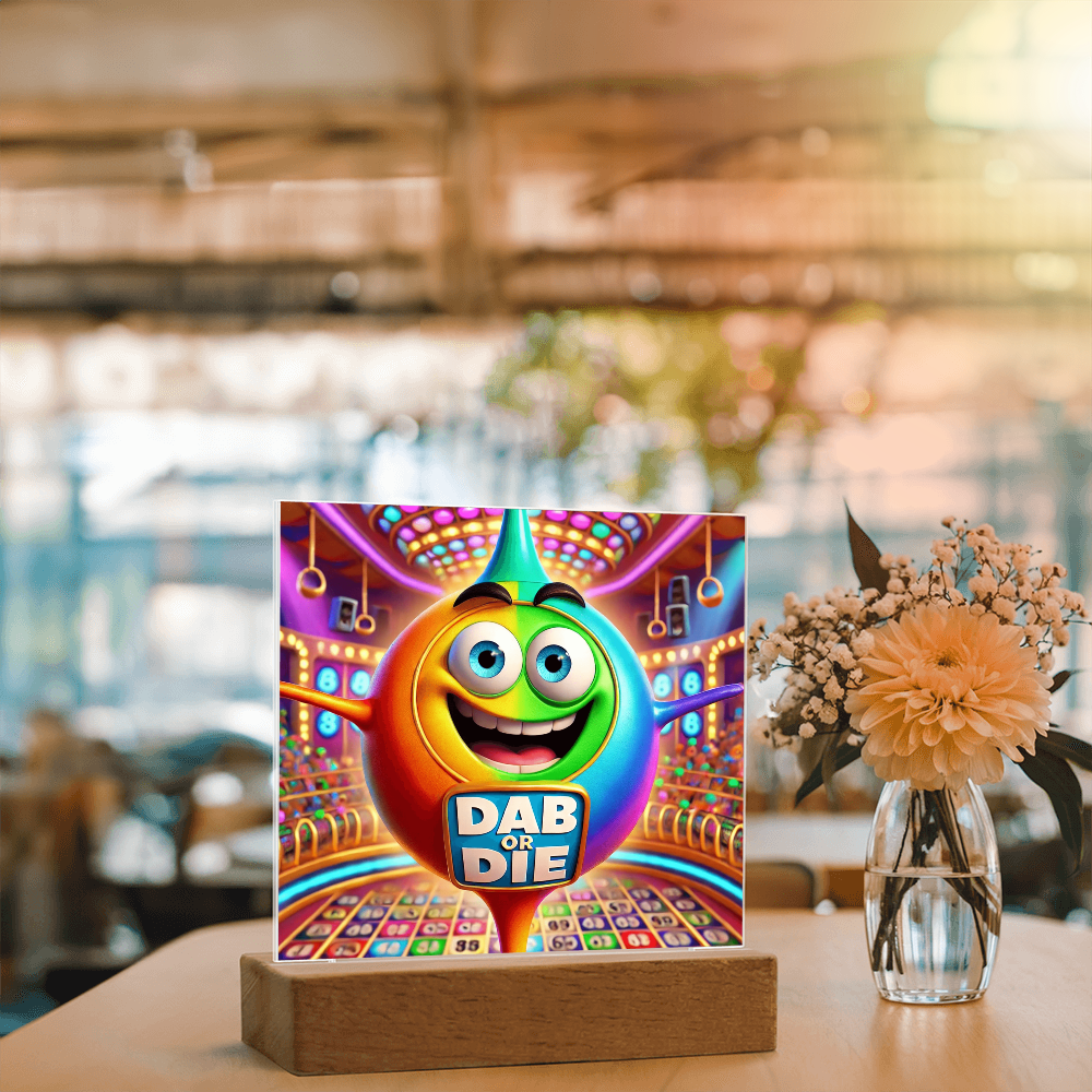 Dab Or Die Acrylic Square Plaque – Gift for Her - Gift for Him