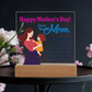 Dear Mom, Happy Mother's Day! Right From The Start, You Supported Me -  Acrylic Square Plaque - Gift for Mom
