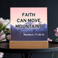 Faith Can Move Mountains - Acrylic Square Plaque - Gift for Her - Gift for Him