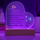 To My Mom, Thanks For Being There - Happy Mother's Day - Acrylic Heart & Sweetest Devotion Flower Bouquet - Gift for Mom