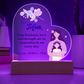 Dear Mom, Your Kindness, Love, And Strength Are An Inspiration To Me - Acrylic Heart & Sweetest Devotion Flower Bouquet - Gift for Mom