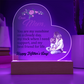Dear Mom, You Are My Sunshine On A Cloudy Day - Happy Mother's Day - Acrylic Heart & Sweetest Devotion Flower Bouquet - Gift for Mom