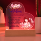 To My Mom, Happy Mother's Day! To The Person Who Knows How To Make Us Giggle And Grin - Acrylic Heart & Sweetest Devotion Flower Bouquet - Gift for Mom