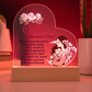 Dear Wife, Happy Mother's Day! Thank You For Every Hug & Smile - Acrylic Heart & Sweetest Devotion Flower Bouquet - Gift for Mom