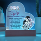 Dear Wife, Happy Mother's Day! Thank You For Every Hug & Smile - Acrylic Heart & Sweetest Devotion Flower Bouquet - Gift for Mom