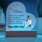 Dear Mom, You Are My Sunshine On A Cloudy Day - Happy Mother's Day - Acrylic Heart & Sweetest Devotion Flower Bouquet - Gift for Mom