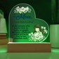 To My Mom, Happy Mother's Day! To The Person Who Knows How To Make Us Giggle And Grin - Acrylic Heart & Sweetest Devotion Flower Bouquet - Gift for Mom