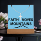 Faith Moves Mountains (Black) - Keepsake Acrylic Bundle (Square Acrylic and Cross Necklace) - Gift for Her - Gift for Him