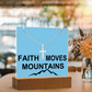 Faith Moves Mountains (Black) - Keepsake Acrylic Bundle (Square Acrylic and Cross Necklace) - Gift for Her - Gift for Him