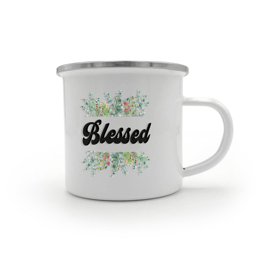 Blessed Enamel Camping Mug – Gift for Her