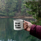 No Cap, Just Cross - 12oz Enamel Camping Mug - Gift for Her - Gift for Him