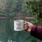 His Love Never Fails - 12oz Enamel Camping Mug - Gift for Her