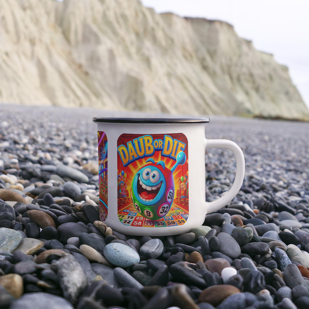 Dab Or Die 12oz Enamel Camping Mug – Gift for Her - Gift for Him