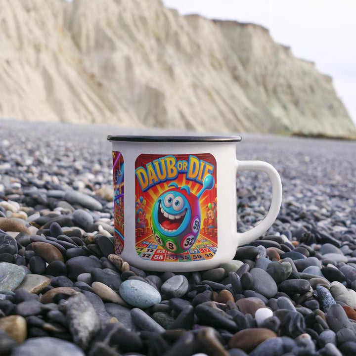 Dab Or Die 12oz Enamel Camping Mug – Gift for Her - Gift for Him