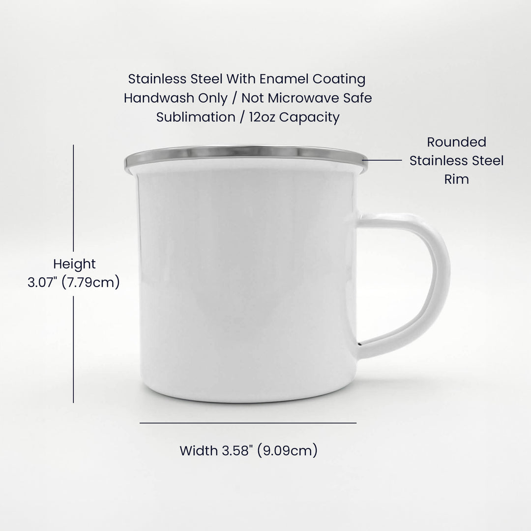 Faith Over Fear – 12oz Enamel Camping Mug – Gift for Her - Gift for Him