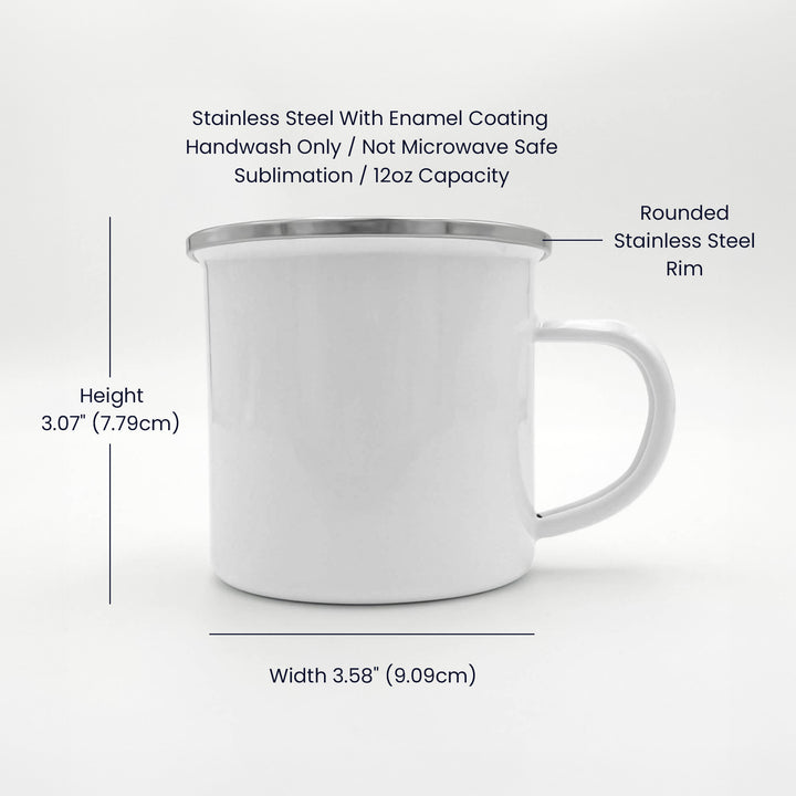 Keep The Faith 12oz Enamel Camping Mug – Gift for Her - Gift for Him